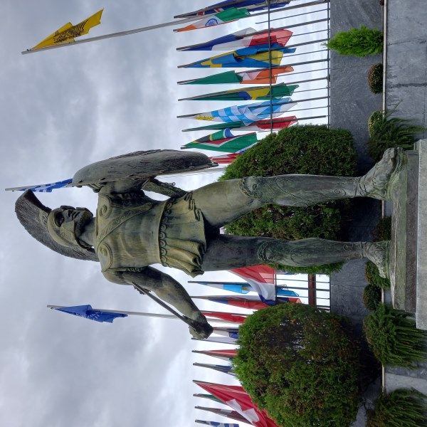 Leonidas szobra, Spárta, Görögország