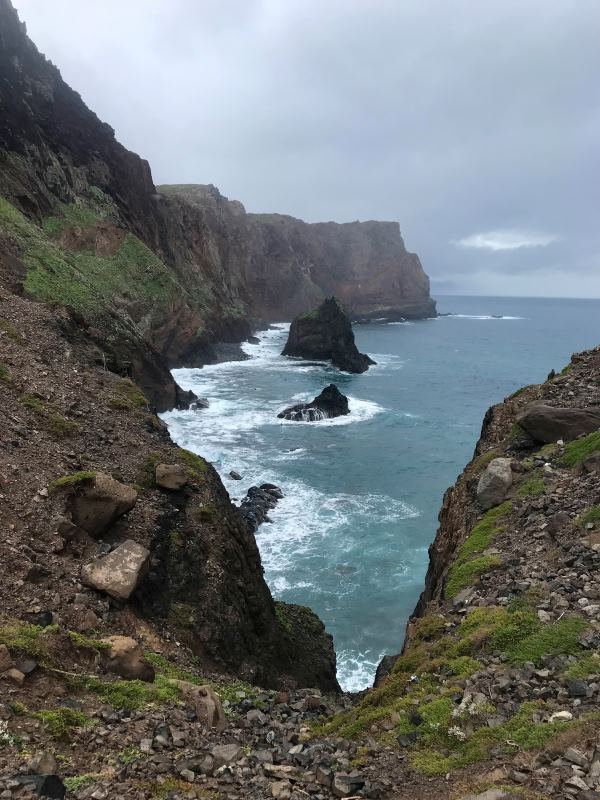 Szent Lőrinc-félsziget esőben, Madeira, Portugália