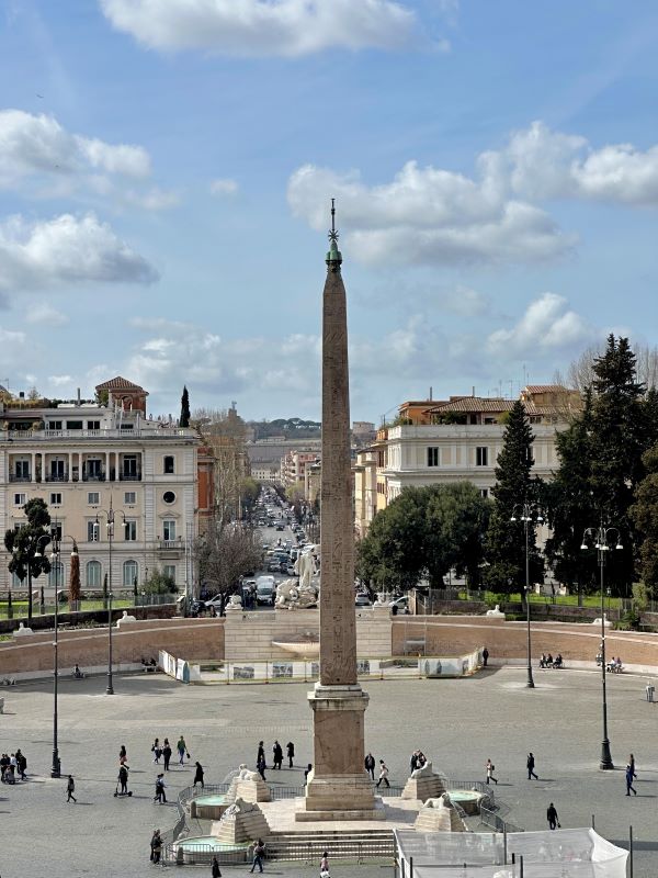 Popolo tér, Flaminio obeliszk, Róma, Olaszország